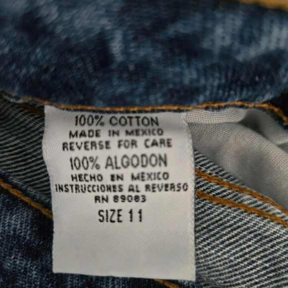 Vintage L.E.I. Jean Shorts Daisy Dukes Size 11 – High Rise Cutoff Retro - Picture 3 of 6